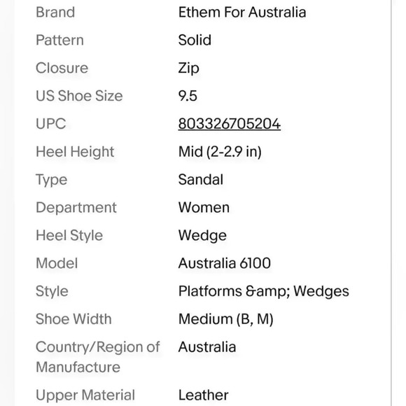 Ethem For Australia 6100 Women's Hat Taupe Nappa Leather Sandals Sz 9.5 US $158 - Picture 7 of 7